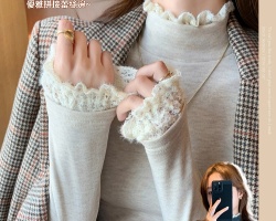 高領蕾絲打底衫